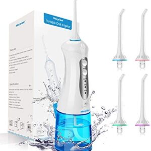 morpilot Irrigador Dental Profesional Portátil 300ml, Irrigador Bucal Recargable