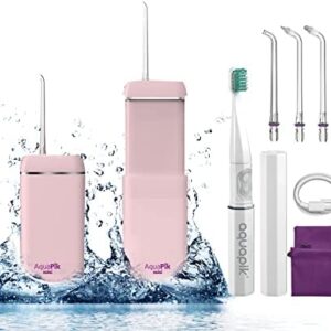 Aquapik Mini, Irrigador Bucal Portátil, Irrigador Dental Recargable para Viajes y Oficina.