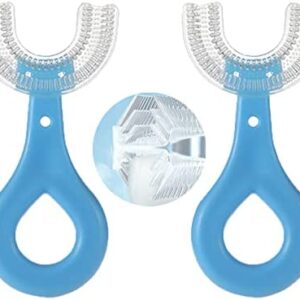 2pcs Cepillo de Dientes para Niños, 360° Cepillo de Dientes de Boca Entera en Forma de U,