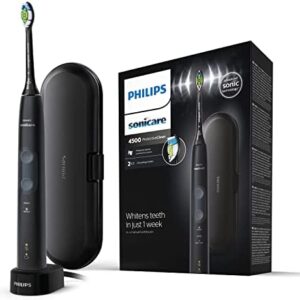 Philips Sonicare Cepillo de dientes ProtectiveClean 4500, Color Negro HX6830/53
