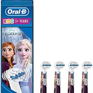 Oral-B Kids Recambios Cepillo de Dientes Eléctrico, Pack de 4 Cabezales, Frozen -