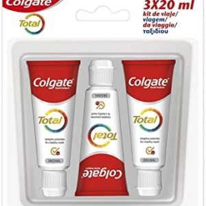 Colgate Total Original, Pasta de Dientes para Viajes, 12H, Pack 6 Unidades x 3 Unidades