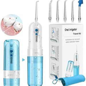 WOFEI Irrigador Bucal Portatil USB 2000 Mah IPX7 A Prueba De Agua 5W para Oficina En Casa,