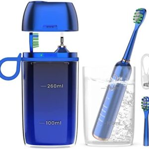 AWESAFE Cepillo de Dientes Eléctrico Sónico con Estuche Esterilizable UV, Cepillo Dientes