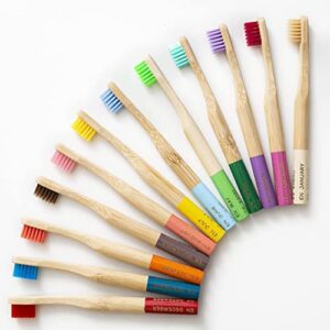 Cepillos de dientes de bambú ecológicos para niños Veskan (kit de 12) Cerdas suaves 100%