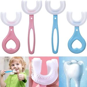 Cepillo de Dientes Forma de U, 4 Pcs Cepillo de Dientes Manual, Cepillo de Dientes Suave,