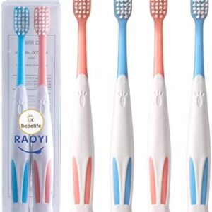 Bebelife | 4 piezas | Cepillos de dientes para niños de 2 a 8 años | Juego de cepillos de