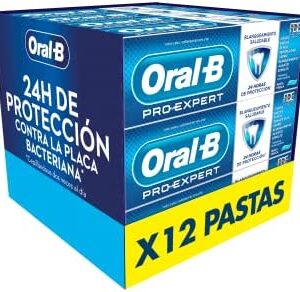 Oral-B Pasta de Dientes Pro-Expert Blanqueamiento Saludable (12 x 75ml), 24 Horas de