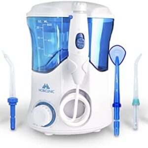 Mobiclinic, Irrigador dental profesional, Depósito 600 ml, 7 cabezales funcionales,