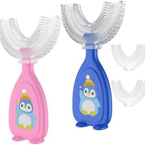 Cepillo de Dientes para Niños de Boca Entera en Forma de U, Cerdas de Grado Alimenticio