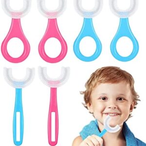 MIVAIUN 6 cepillos de dientes en forma de U para niños, cepillo de dientes para niños,