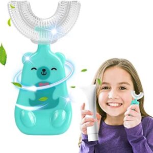 Cepillo de Dientes Infantil, Cepillo de Dientes en Forma de U para Niños con Cabezal de