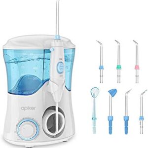 Irrigador Dental Professionale con 8 Boquillas Multifuncionales, Apiker Irrigador Bucal
