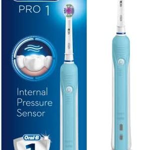 Oral-B Pro 600 White&Clean - Cepillo de dientes eléctrico de rotación (eficiencia