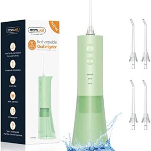 Mornwell Agua Flosser Irrigador oral portátil inalámbrico de 180 ml para dientes, 3 modos,