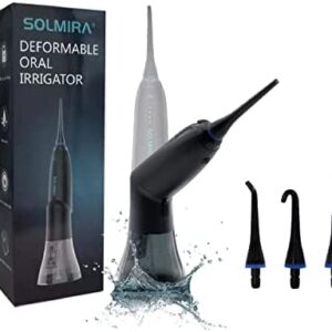SOLMIRA Irrigador Dental, Portatil, Deformable, 4 Modos de Uso, Recargable USB, Modo
