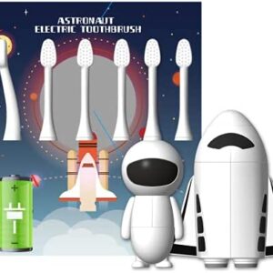 Cepillo De Dientes Eléctrico Astronauta Recargable Sónico Para Niños 2～12 años, Cepillo y