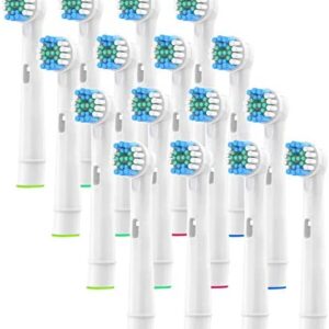 YanBan Cabezal de cepillo de dientes compatible con Oral B, paquete de 16 cabezales de