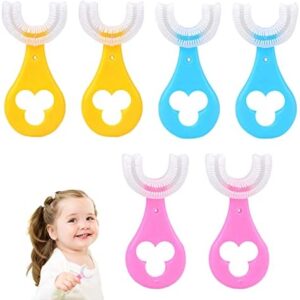 VIKASUN 6 Piezas Cepillo de Dientes en Forma de U para Niños, Cepillo de Dientes para