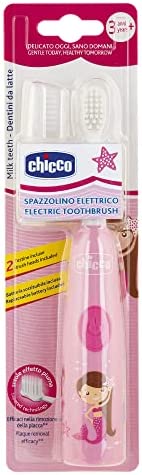 Chicco - Cepillo de Dientes Eléctrico para Niños con Ligera Vibración, Cerdas Suaves,