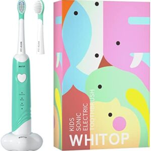 WHITOP ED05 Cepillo de dientes eléctrico para niños, IPX8, impermeable, recargable, 3