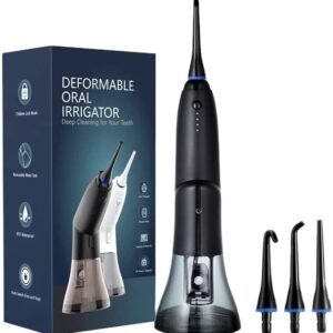 Irrigador Dental Bucal Inalámbrico IPX7, Impermeable, Portátil Profesional, 3 Boquillas, 4