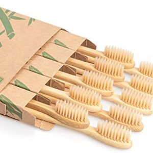 Cepillos de Dientes de Bambú Reutilizables Biodegradables, Cepillos de Dientes de Madera