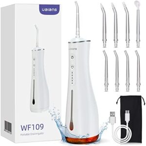 Irrigador Bucal Portatil Profesional, Ualans Irrigador Dental Con 8 Boquillas 5 Modos,