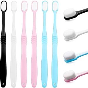 TSHAOUN 6 cepillos de dientes manuales micro-nano suaves, buen efecto de limpieza, cepillo