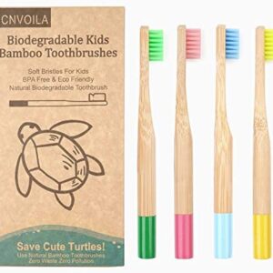Cepillo de dientes de bambú, cepillos de dientes ecológicos para bebés y niños, cepillo de