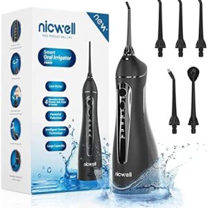 irrigador dental para dientes inalámbrico, irrigador oral Nicwell, modos de bricolaje,