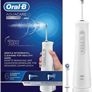 Oral-B Aquacare Pro-Expert Irrigador Dental Portátil con Tecnología Oxyjet y 6 Modos de