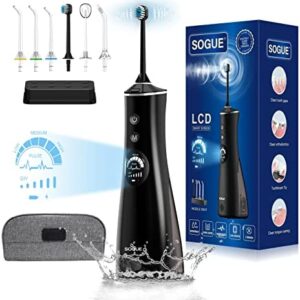 Irrigadores Bucales Portatil - Irrigador Dental con 6 Boquillas DIY Modos, IPX7