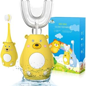 Ritalia® Cepillos de dientes electricos niños en forma de U. Cepillo electrico infantil