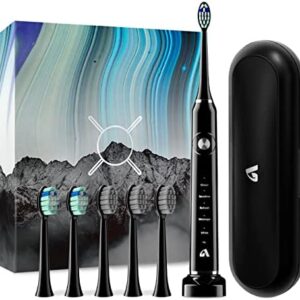 JTF Cepillos de Dientes Electricos Sonico Adultos, Cepillo Electrico Recargable con 6