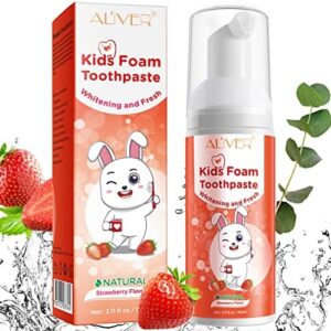 Pasta de Dientes de Espuma Para Niños, Para Niños Pequeños con Fluoruro Bajo Para Cepillo