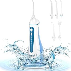 Irrigador Bucal Portatil Profesional - Irrigador Dental con 5 Boquillas 4 Modos, IPX7
