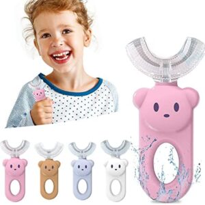 Homemari - 2 Cepillo de Dientes para Bebés, Cepillo de Dientes de Manual para Niños,