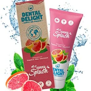 DENTAL DELIGHT Sunny Splash | Pasta de dientes afrutada sabor a menta pomelo | neutral sin