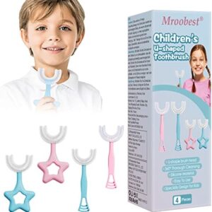 Cepillo Dental Infantil,cepillo de dientes en forma de U para niños, cabezal de silicona