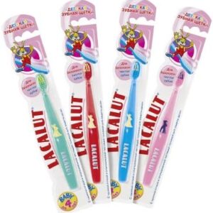 Lacalut - Cepillo de dientes para bebés de 0 a 4 años, color azul