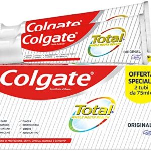 Colgate Pasta de dientes con ingredientes antibacterianos Total Original, para la