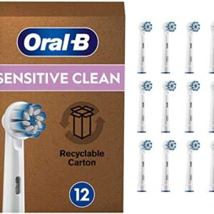 Oral-B Sensitive Clean Recambios Cepillo de Dientes Eléctrico, Pack de 12 Cabezales,