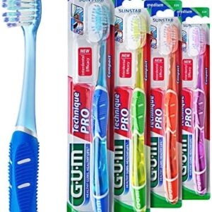 GUM Technique PRO Cepillo de Dientes / Filamentos cónicos / Limpieza profunda y eficaz