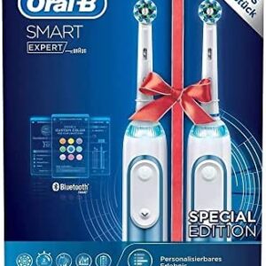 Oral-B Smart Expert - Juego de 2 cepillos de dientes eléctricos para Smart Coaching, funda