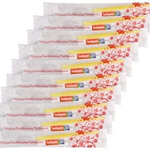 Cepillos de dientes desechables con pasta de dientes (5 colores)