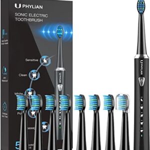 Cepillos de Dientes Electricos Sónico Adultos - Cepillo Electrico con 8 Cabezales, 5 Modos