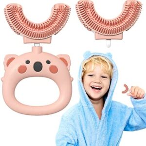 Cepillo de Dientes para Bebe en Forma de U，cepillo de dientes de 360° para niños ，Cepillo