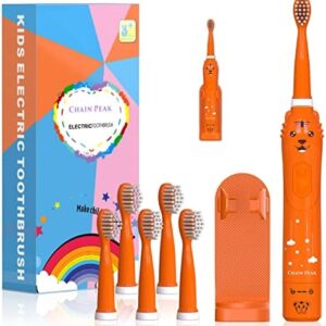 Cepillo de dientes eléctrico sónico para niños, cepillo de dientes recargable para niños