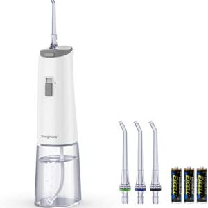 Irrigador Dental, Sawgmore Irrigador Bucal Portatil Alimentadas Por Batería con 4